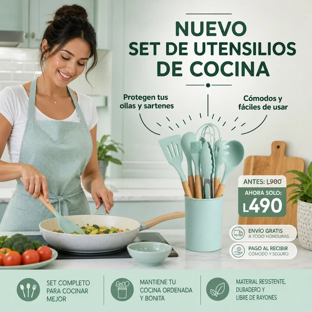 🍳KitchenPro Set — ¡El Set de Utensilios que Tu Cocina Estaba Esperando! + Garantia 12 Meses